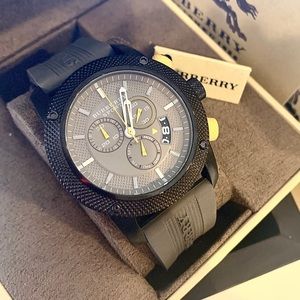 Burberry Men Sport Chronograph Rubber Watch BU7713